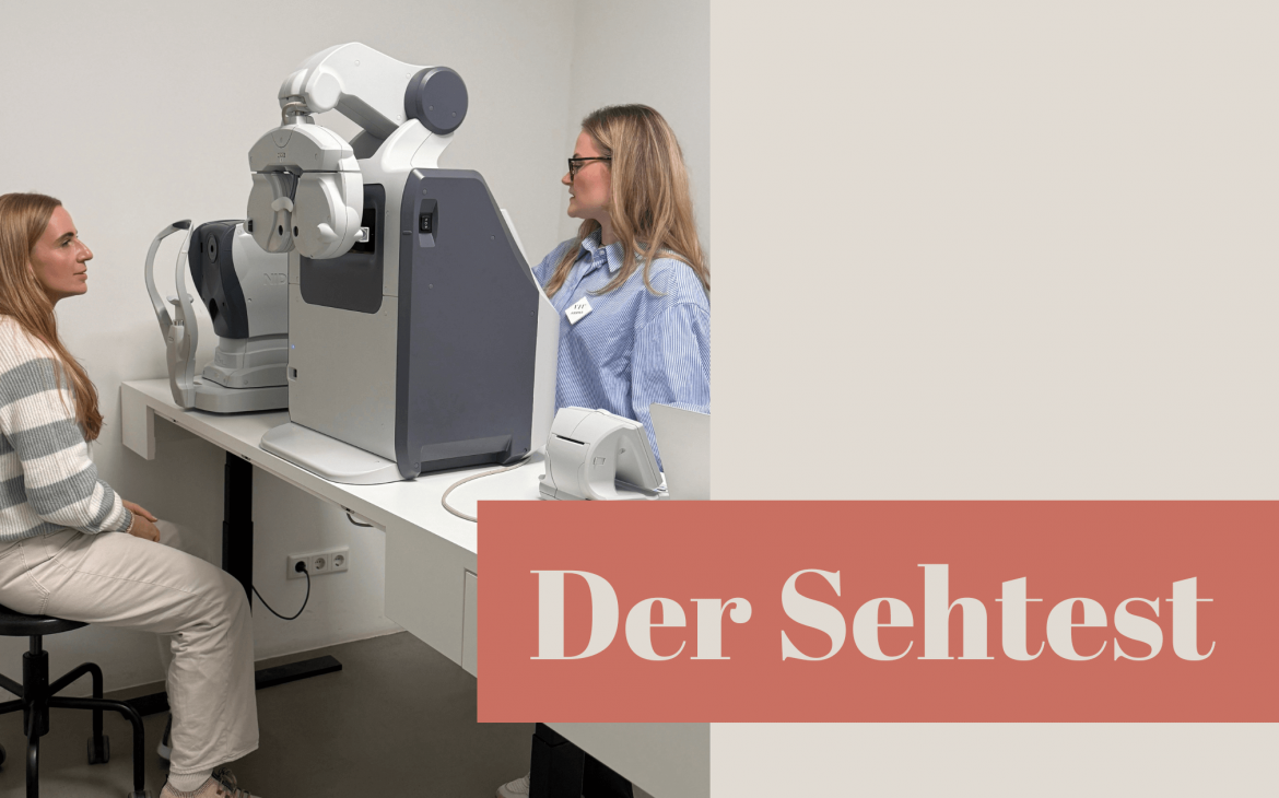 Professioneller Sehtest im VIU Store Düsseldorf – präzise Augenmessung vor Auswahl nachhaltiger Brillen von VIU